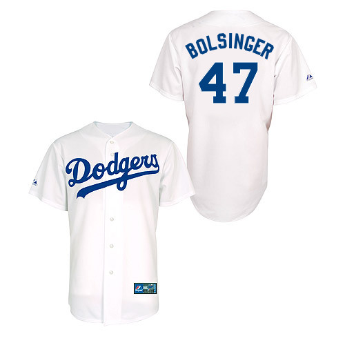 Mike Bolsinger #47 Youth Baseball Jersey-L A Dodgers Authentic Home White MLB Jersey